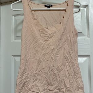 Express Peach Scalloped-Neck Tank Top